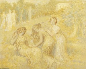 Dwellers In Elysian Fields — Edward Calvert