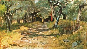 Lane Between The Olive Trees — Giovanni Fattori