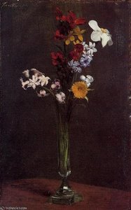 Narcisses Hyacinths And Nasturtiums — Henri Fantin-latour