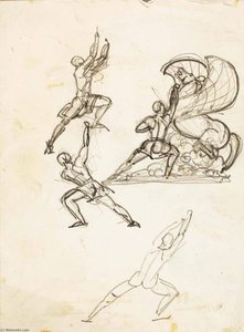 Pegasus And Four Male Figures — Paul Manship