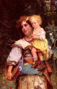 Gypsy Woman And Child — Cesare Auguste Detti