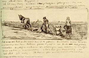 Plowman With Two Women — Vincent Willem Van Gogh