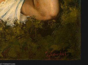 A Young Woman Reading, Detalj 4, Ng Washi — Gustave Courbet, Contemporary Realism