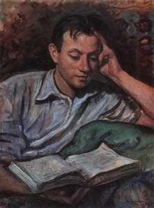 Alexander Serebryakov, Reading A Book — Zinaida Serebriakova