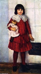 Olga, The Artist's Daughter, With A Doll — Vasily Ivanovich Surikov