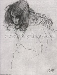 Study For 'lewdness' From The Beethoven Frieze — Gustav Klimt
