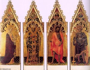 Four Saints Of The Quaratesi Polyptych, — Gentile Da Fabriano