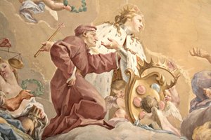 Medici Villa At Poggio A Caiano (detail) — Anton Domenico Gabbiani