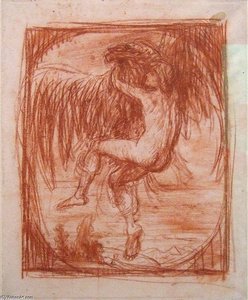 Studie Zum Gemälde Entführung Des Ganymed Von Hans Von Marées — Hans Von Marées