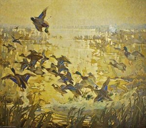 Duck Shooting The Punt Gunner — Charles Walter Simpson