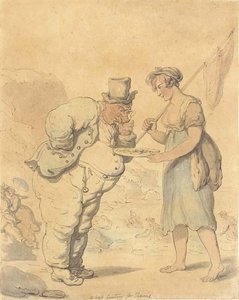 A Crab Hunting For Prawns — Thomas Rowlandson