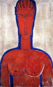 Big Red Buste (leopold Ii) — Amedeo Clemente Modigliani, Expressionism