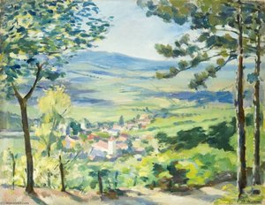 Landscape, Village In A Valley — Theodor Kern