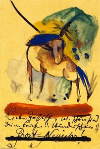Horse And House With Rainbow — Franz Marc
