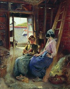 Two Breton Women — Konstantin Yegorovich Makovsky, Realism
