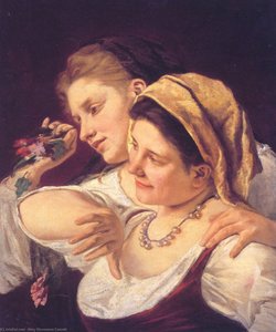 Two Women Throwing Flowers — Mary Stevenson Cassatt