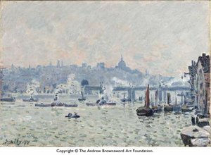 View Of The Thames: Charing Cross Bridge — Alfred Sisley