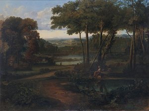 Paysage. Vue des bords de l'Isère