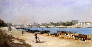 The Banks Of The Seine At Bercy — Albert-charles Lebourg