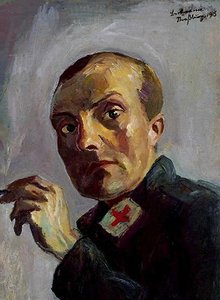 Self-portrait As A Sanitate — Max Beckmann