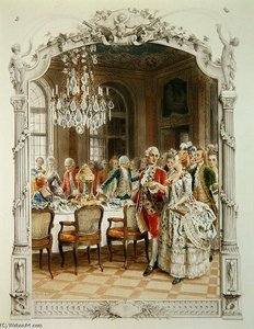 Elegant Meal During The Eighteenth Century