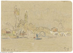 The Seine Near Sevres — Paul Signac