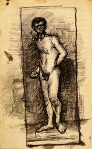 Standing Male Nude Seen From The Front — Vincent Willem Van Gogh, Post-impressionism