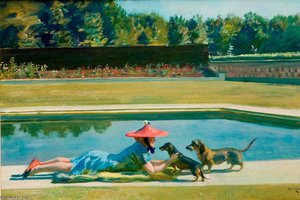 Mrs J. V. Rank At Druids' Lodge By The Swimming Pool — Sir Alfred James Munnings
