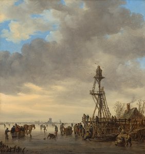 Ice Scene Near A Wooden Observation Tower — Jan Josephszoon Van Goyen