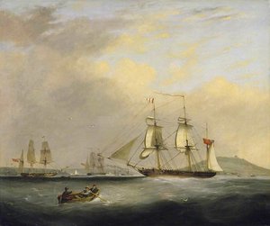 Hm Packet Brig 'sheldrake', Lieutenant Passingham Entering Falmouth Harbour — Nicholas Matthew Condy