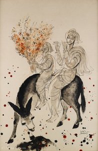 Flute Player And His Wife — Reuven Rubin