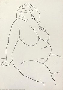 Nude Sitting — Hryhorii Havrylenko
