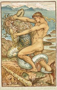 Hercules And The Old Man Of The Sea — Walter Crane
