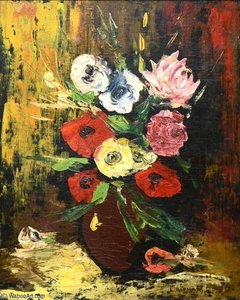 Still Life, Flowers In A Vase — Louis Ritman, Impressionism