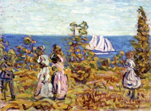 Viewing The Sailboat — Maurice Brazil Prendergast