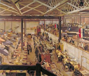 An Aircraft Assembly Shop, Hendon — Anna Airy