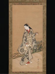 Woman On Veranda — Takizawa Shigenobu