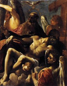 The Trinity With The Dead Christ — Ludovico Carracci, Baroque