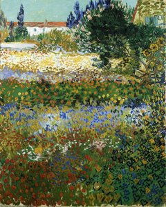 Garden With Flowers — Vincent Willem Van Gogh, Post-impressionism
