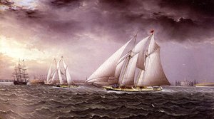 Schooner Race In New York Harbor — James Edward Buttersworth