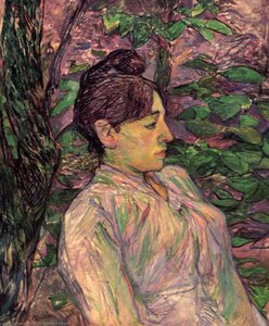 Woman Seated In A Garden — Henri De Toulouse-lautrec