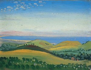 View From The White Hart, Guestling, Sussex — James Dickson Innes