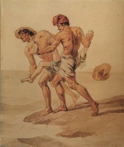 Forced To Swim — Karl Pavlovich Bryullov, Romanticism