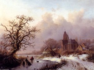 A Frozen Winter Landscape — Frederick Marianus Kruseman