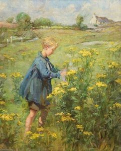Meadow With Bill Fowler (1914–1977), Picking Flowers — Beryl Fowler
