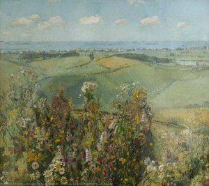 View Near Lancing From The South Downs — Malcolm Midwood Milne