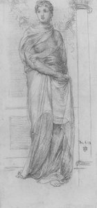 Study Of A Standing Woman In Heavy Drapery — Sir Edward John Poynter