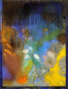 Woman In Profile With Flowers — Odilon Redon