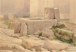 Pompeian Fountain And Horse Trough, 1880 — William Henry Holmes