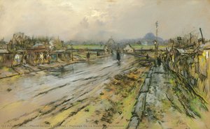 Paysage De La Banlieue Parisienne (st Ouen?) — Pierre Jacques Pelletier